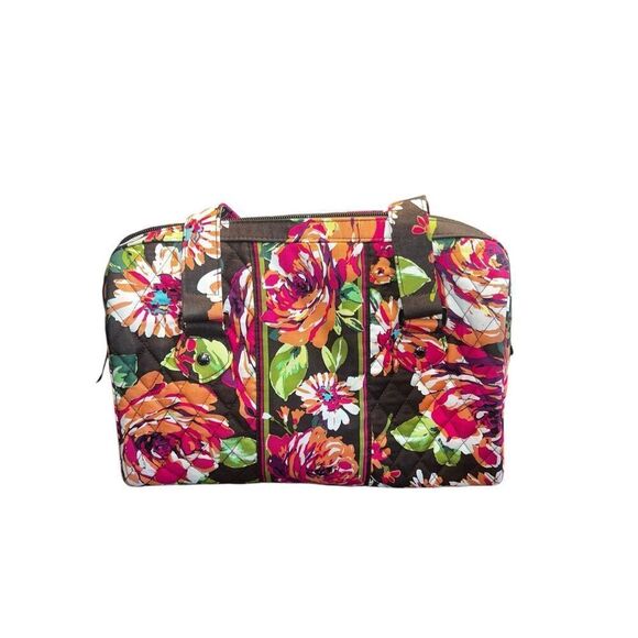 Vera Bradley Caroline Shoulder Bag in Retired English Rose quilted vacation - Picture 3 of 8